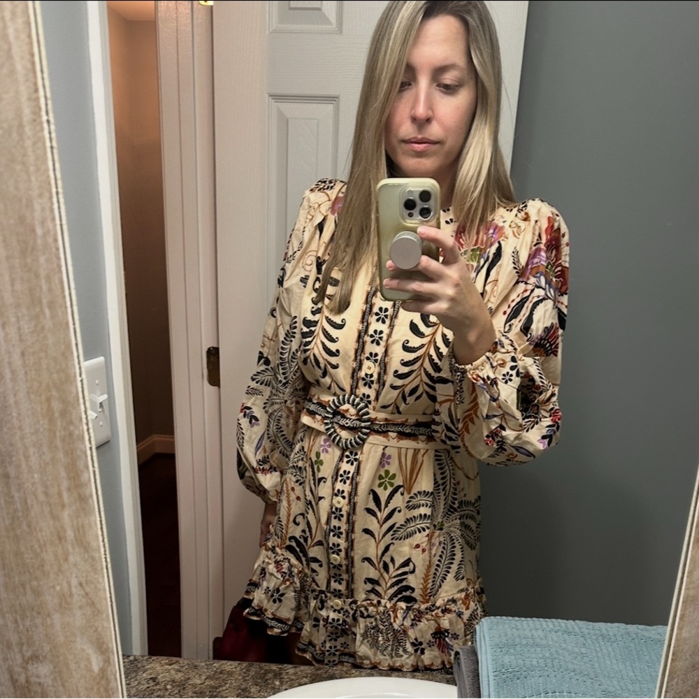 FARM Rio Classic Nature Sand Mini Dress Sise M NWT